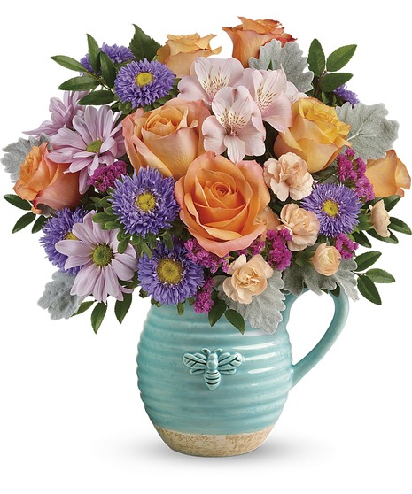 Busy Bee Pitcher Bouquet